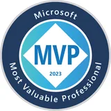 2023 Microsoft Most Valuable Professional (MVP) badge from Microsoft Most Valuable Professionals Program