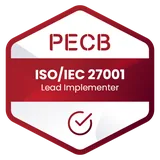 ISO/IEC 27001 Lead Implementer badge from PECB