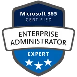 Microsoft 365 Certified: Enterprise Administrator Expert badge from Microsoft