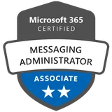Microsoft 365 Certified: Messaging Administrator Associate badge from Microsoft
