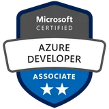 Microsoft Certified: Azure Developer Associate badge from Microsoft
