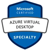 Microsoft Certified: Azure Virtual Desktop Specialty badge from Microsoft
