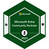 Microsoft Entra Community Rockstar badge from Microsoft Security