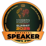 Modern Endpoint Management SUMMIT 2025 Speaker badge from Modern Endpoint Management